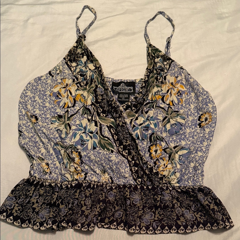 Angie Blue and Yellow Floral Camisole